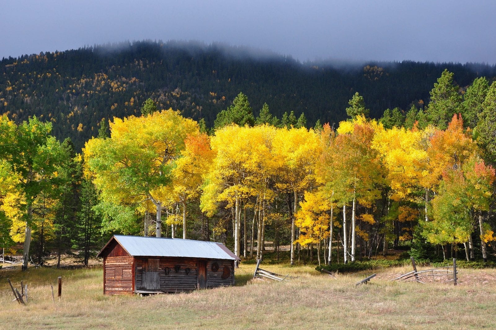 Image of an abandoned building in the ghost town of uptop in colorado