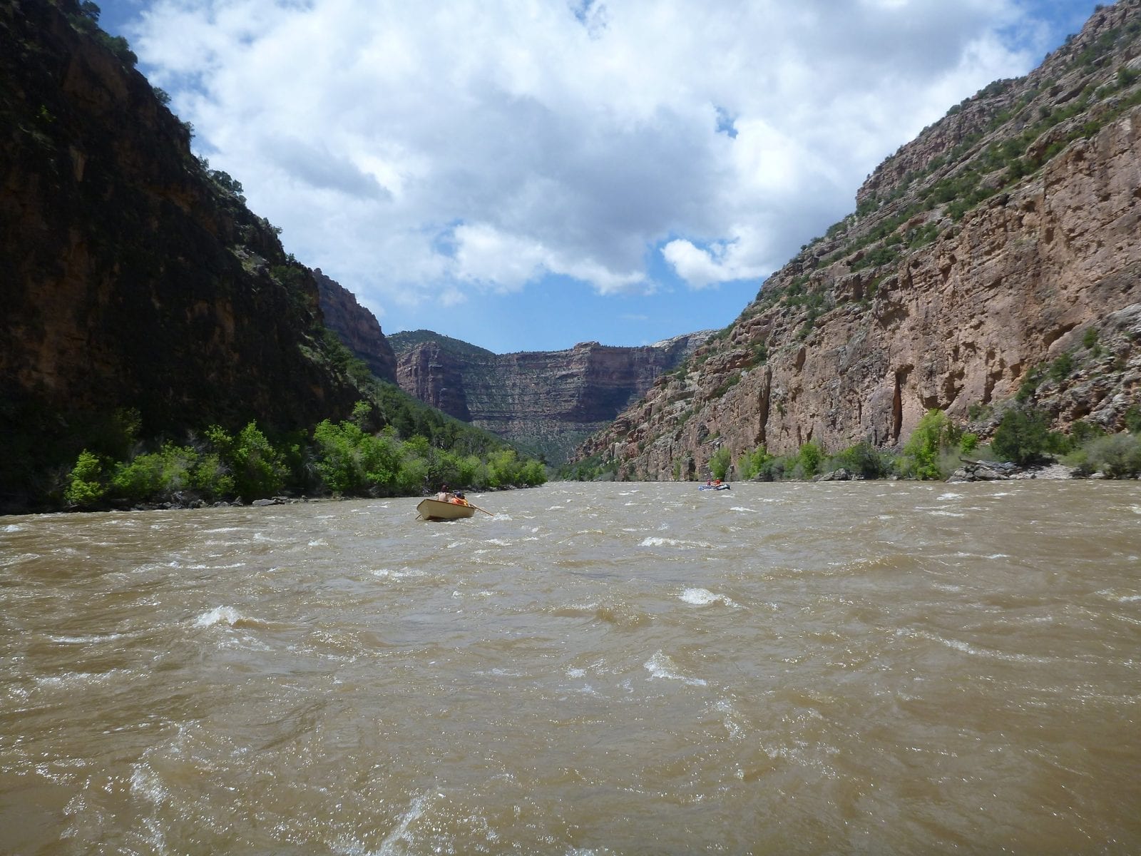 Image of a person rafting on the Yampa River in Colorado