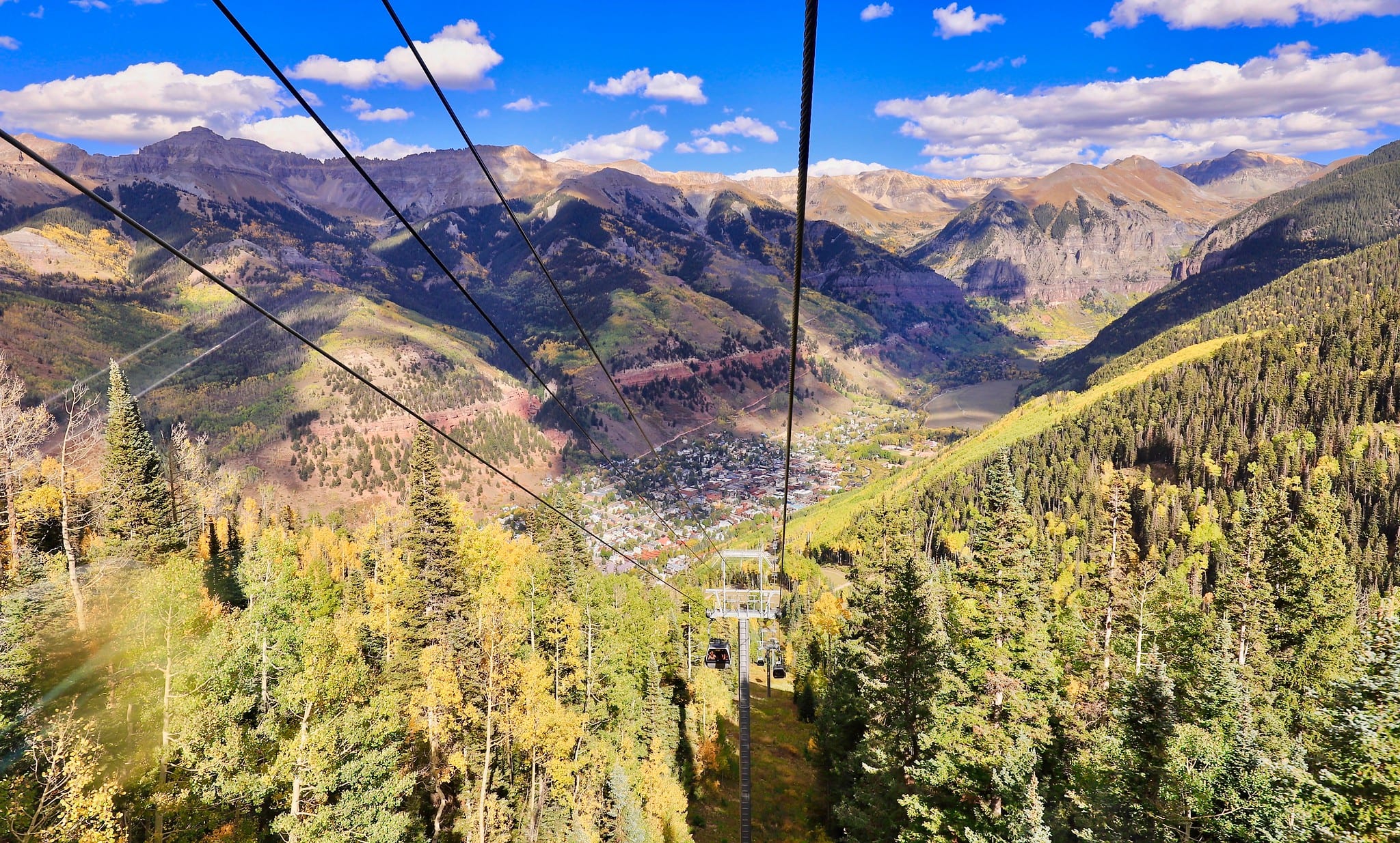 image of riding the gondola in telluride