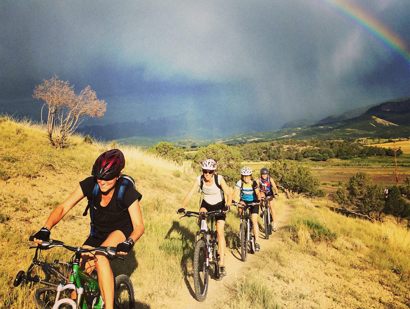 image of bikers on the RAT trail system