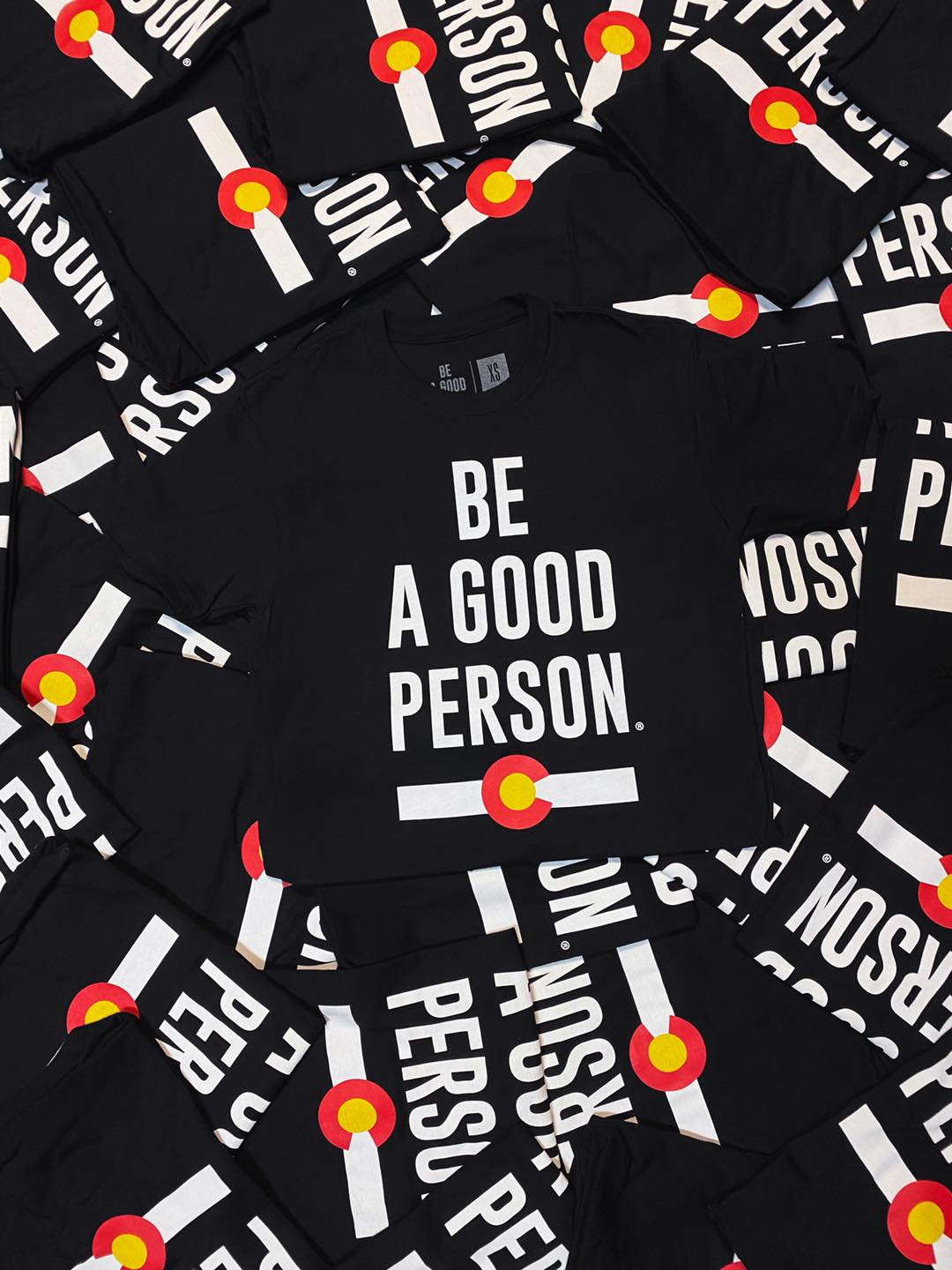 Image of Be A Good Person's black Colorado shirt