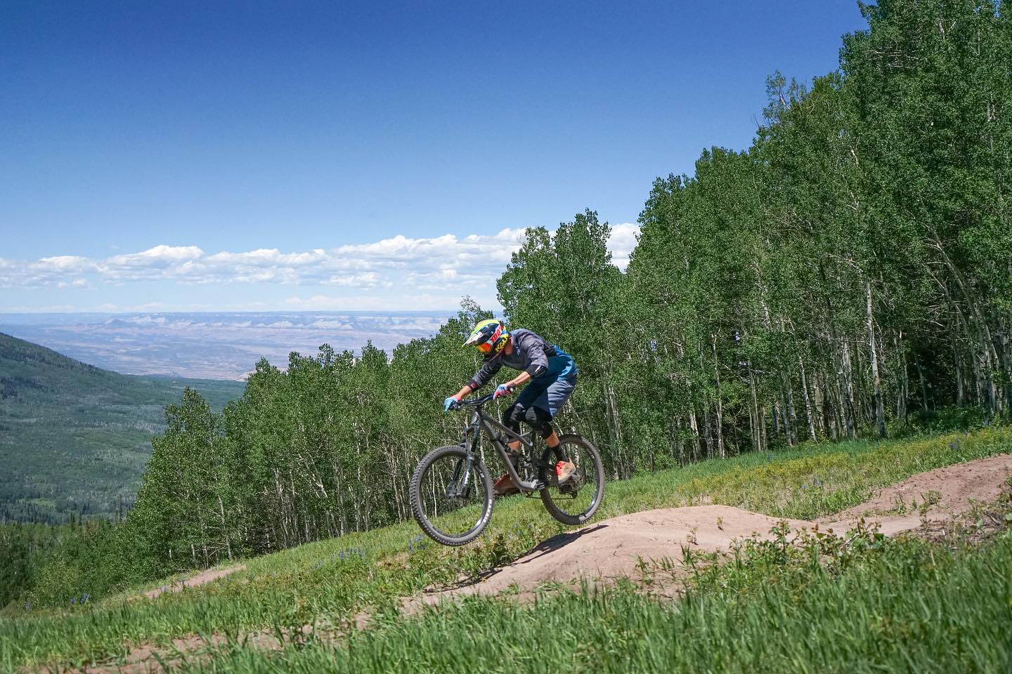 image of biking at powderhorn ski resort