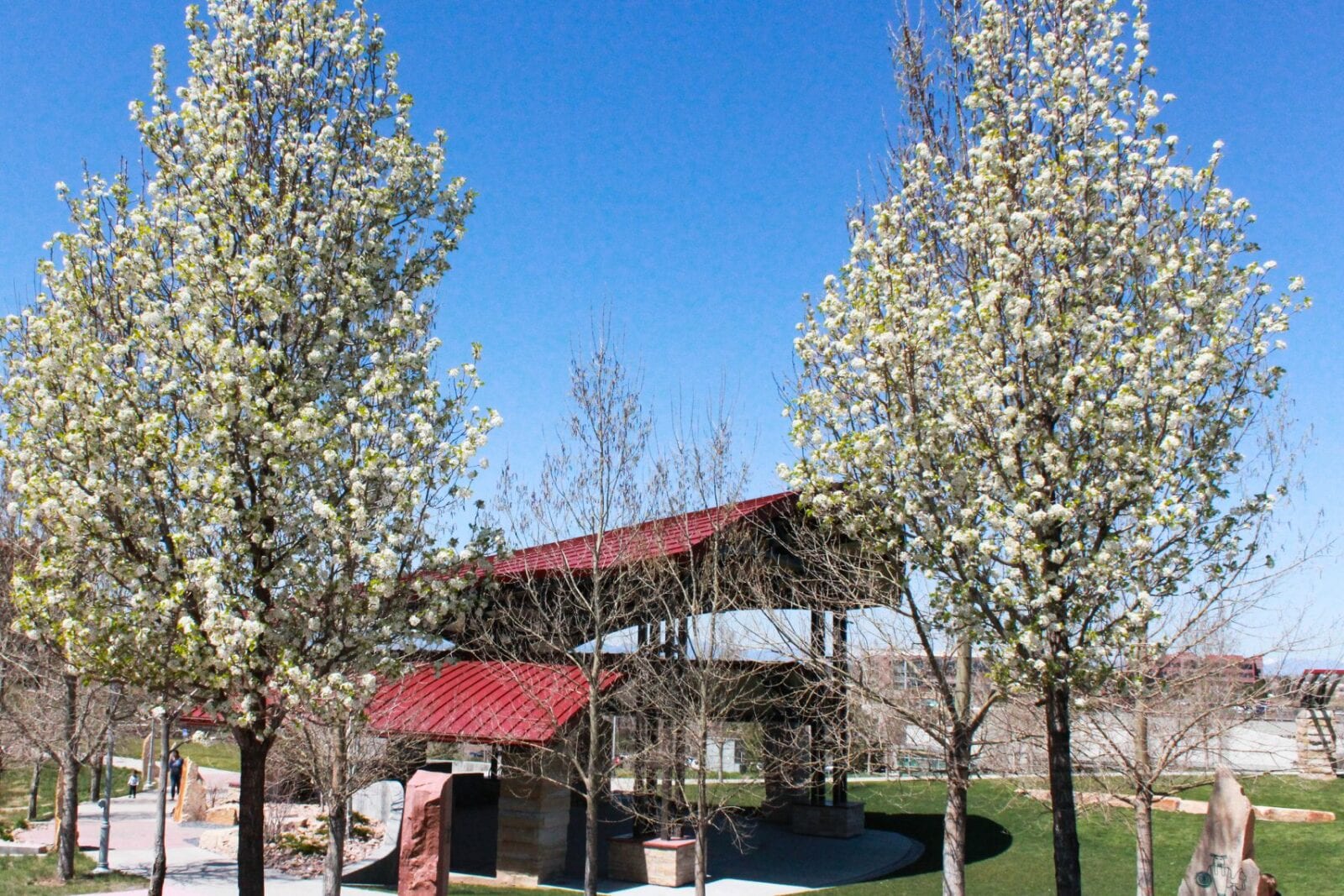 Image of a shelter area in the Centennial Center Park in Colorado