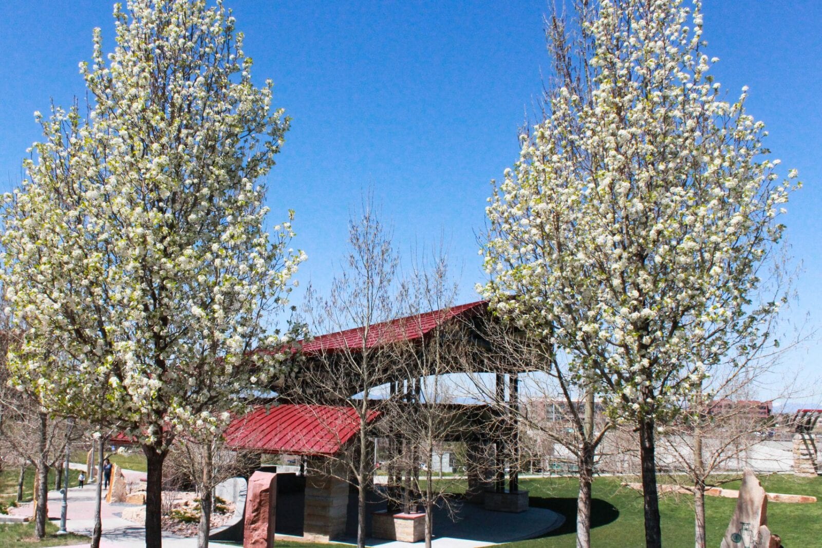 Image of a shelter area in the Centennial Center Park in Colorado