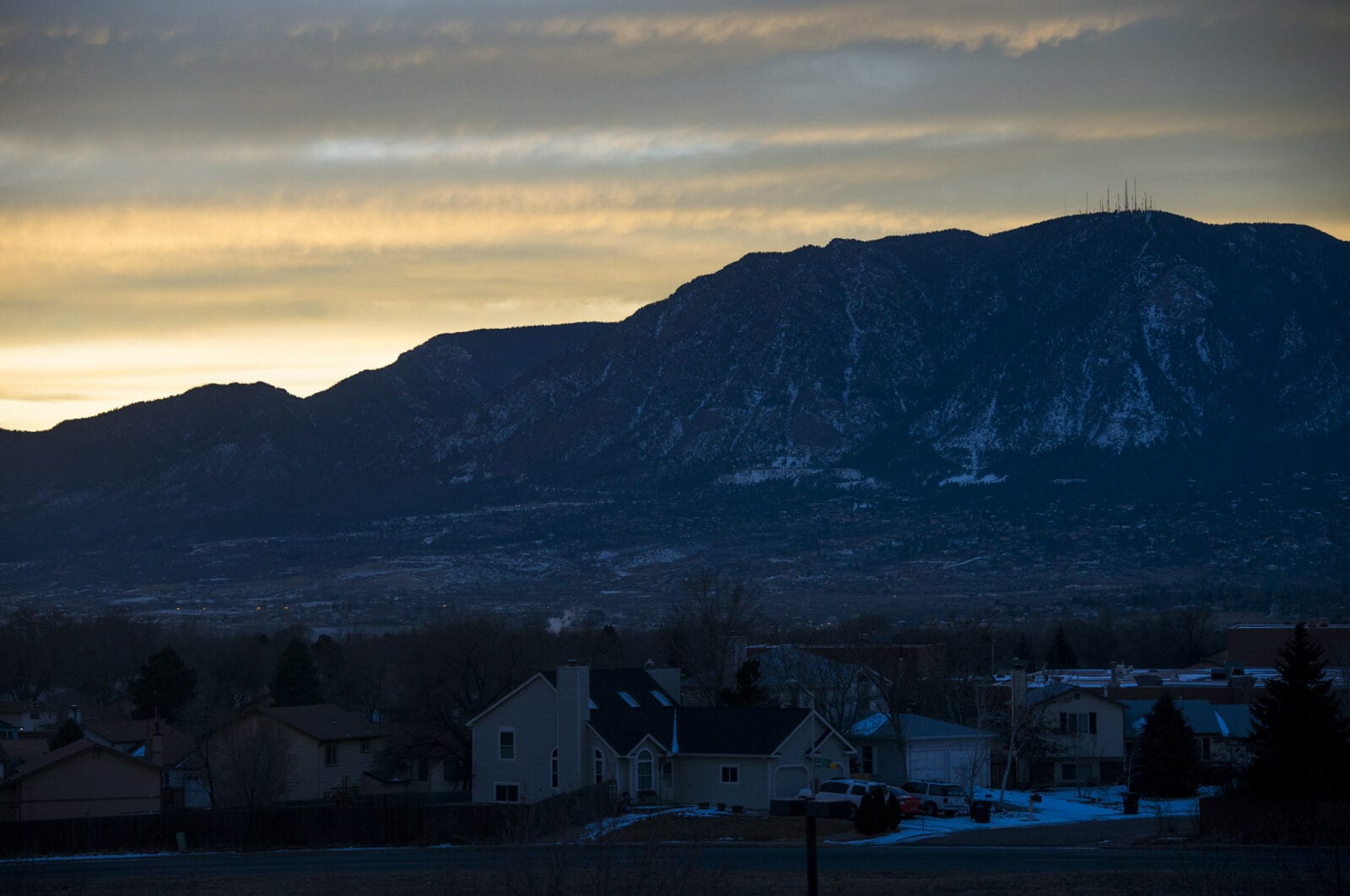 Image of the Cheyenne Mountain Complex mountain in Colorado Springs, Colorado