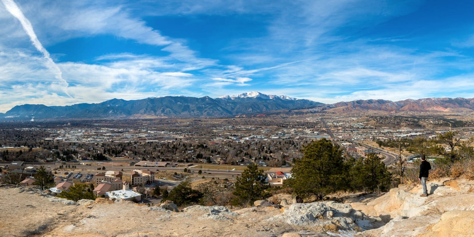 Image of Colorado Springs, Colorado panoramic city view