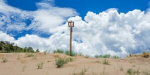 Great Sand Dunes Hiking Sign near Alamosa CO