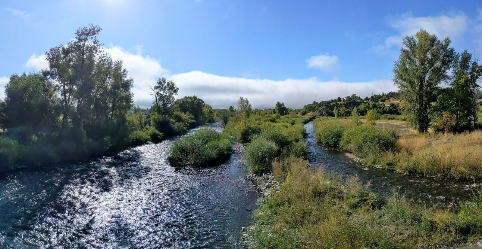 Image of the Los Pinos River looking north in Colorado