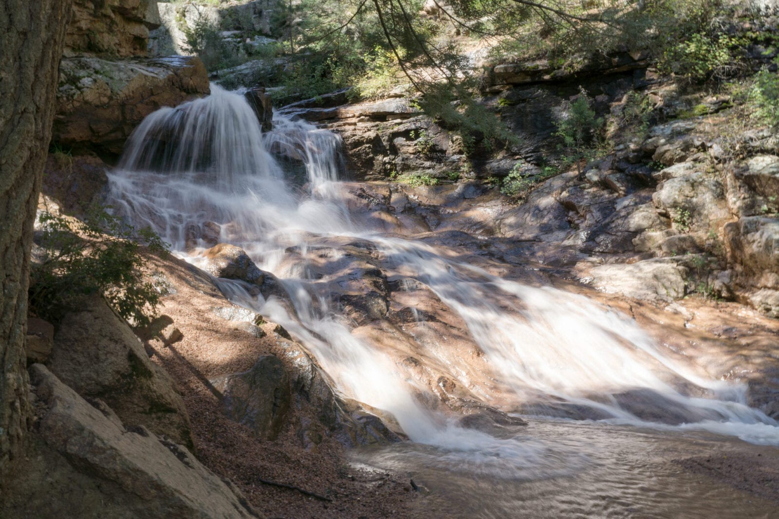 Image of the Midnight Falls in South Cheyenne Canyon in Colorado Springs