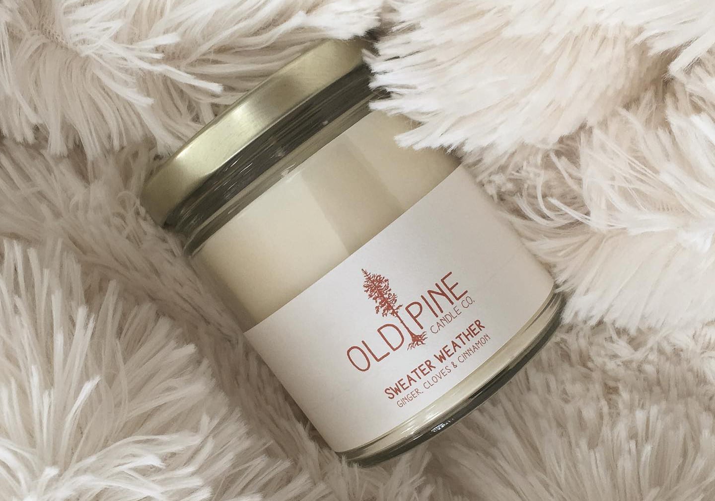 Image of the Old Pine Candle Company "Sweater Weather" candle