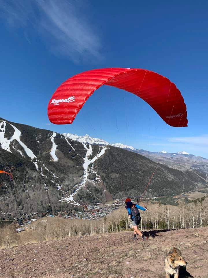 image of paragliding in telluride