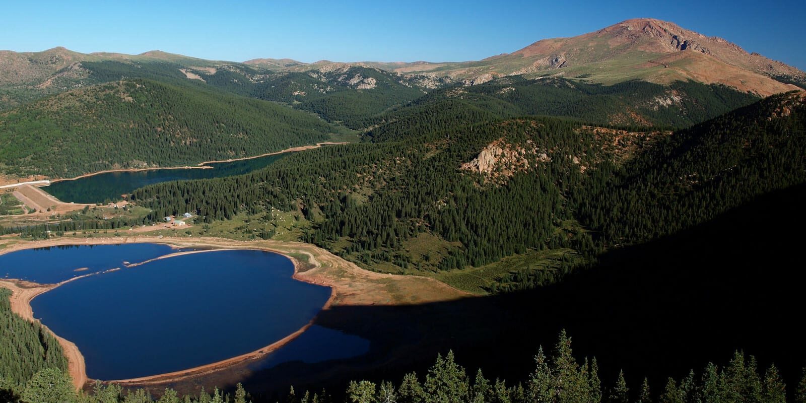 Image of the McReynolds and Mason Reservoirs in the Pikes Peak South Slope Recreation Area in Manitou Springs, Colorado