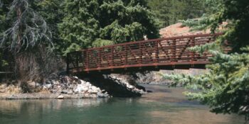 Footbridge in Pine Valley Ranch Park Colorado