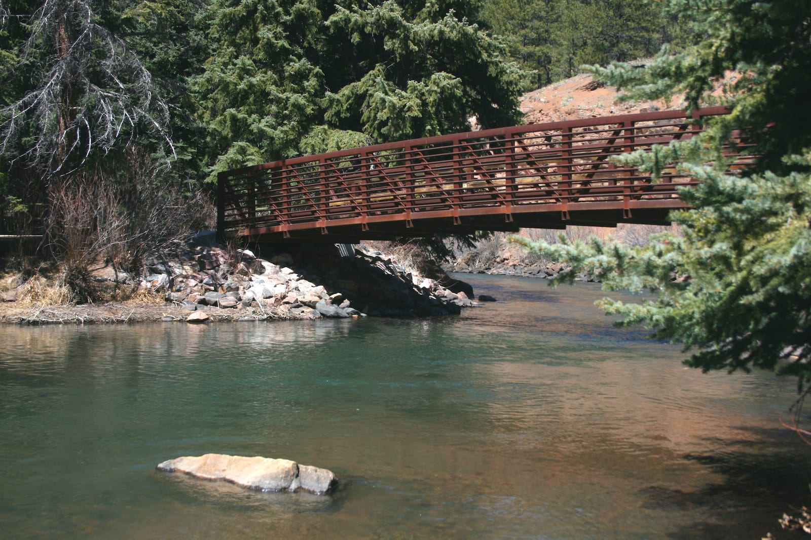 Footbridge in Pine Valley Ranch Park Colorado