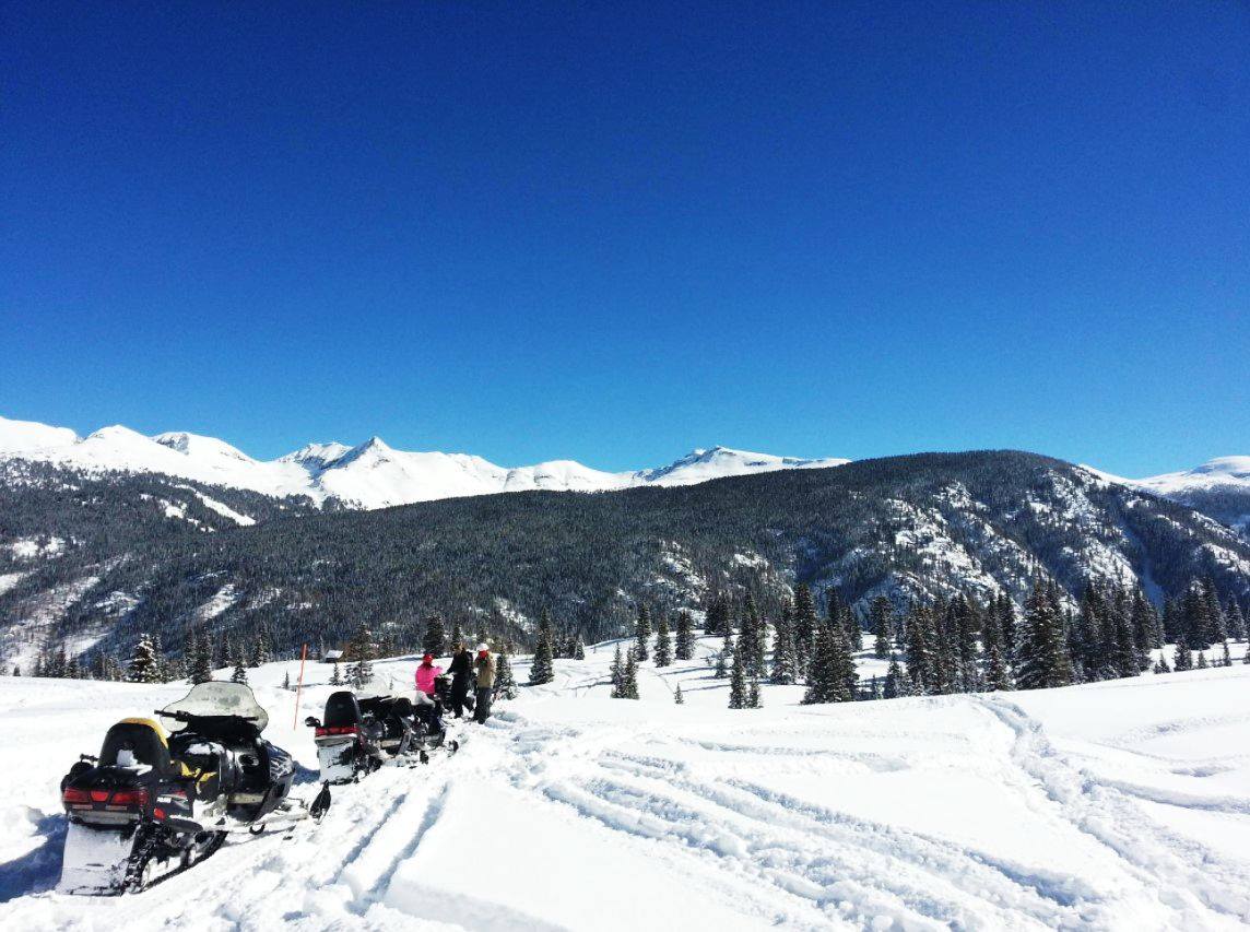 image of snowmobiling in silverton