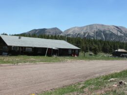 Image of an abandoned building in the ghost town of Uptop, Colorado