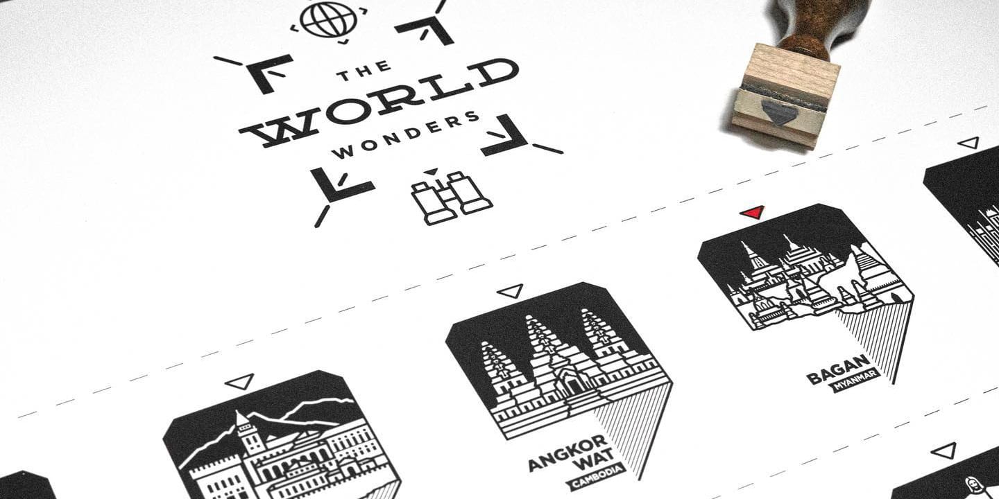 Imade of the WANDERWIDE "World Wonders" print