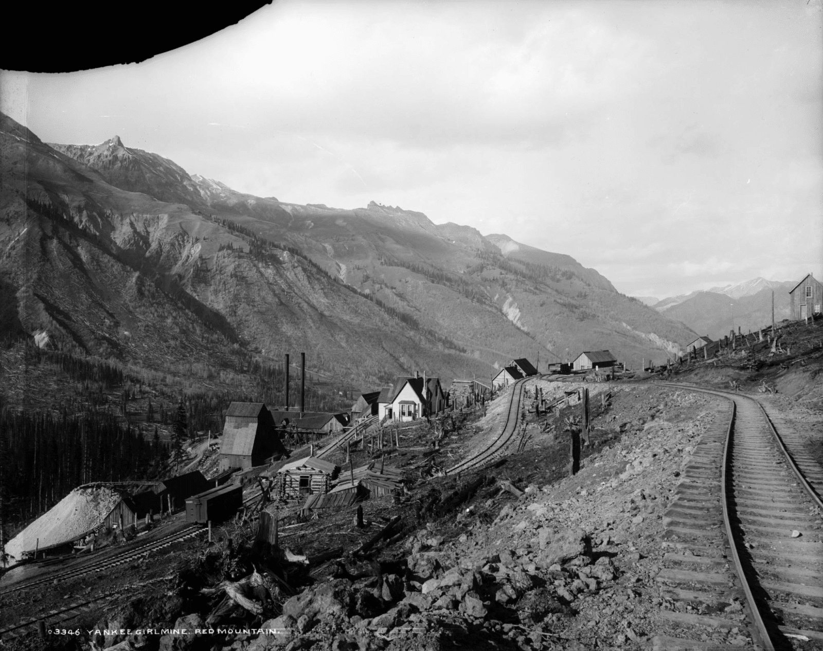 Image of the Red Mountain Pass c. 1889 near Guston, Colorado