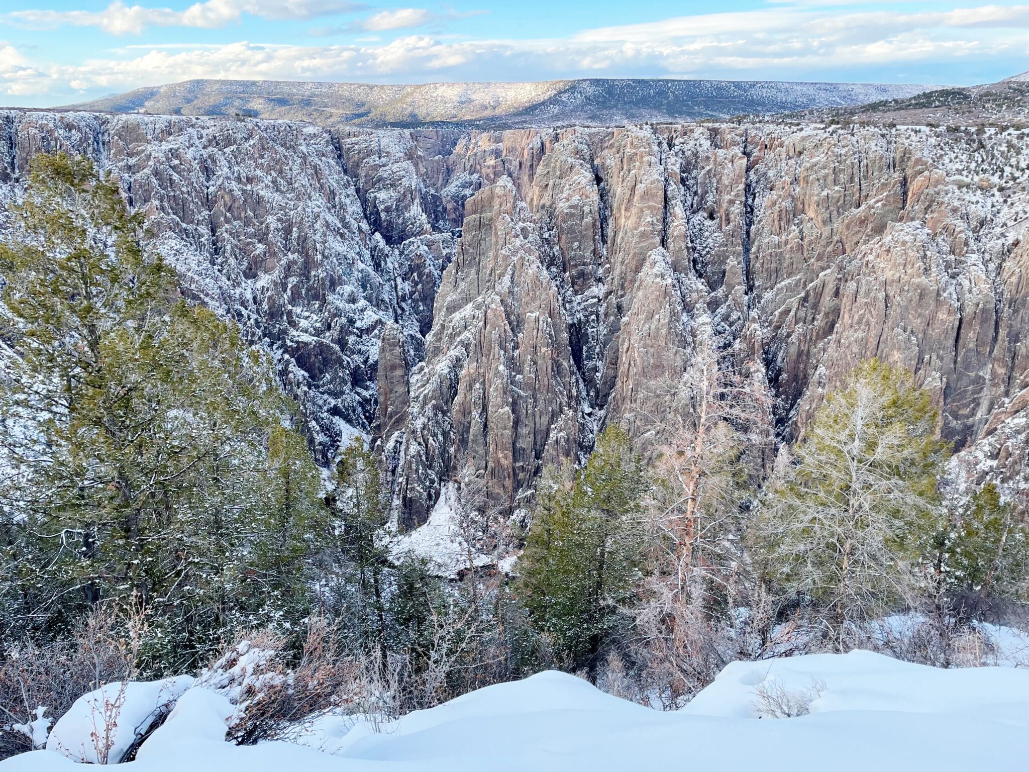 image of the black canyon in the winter