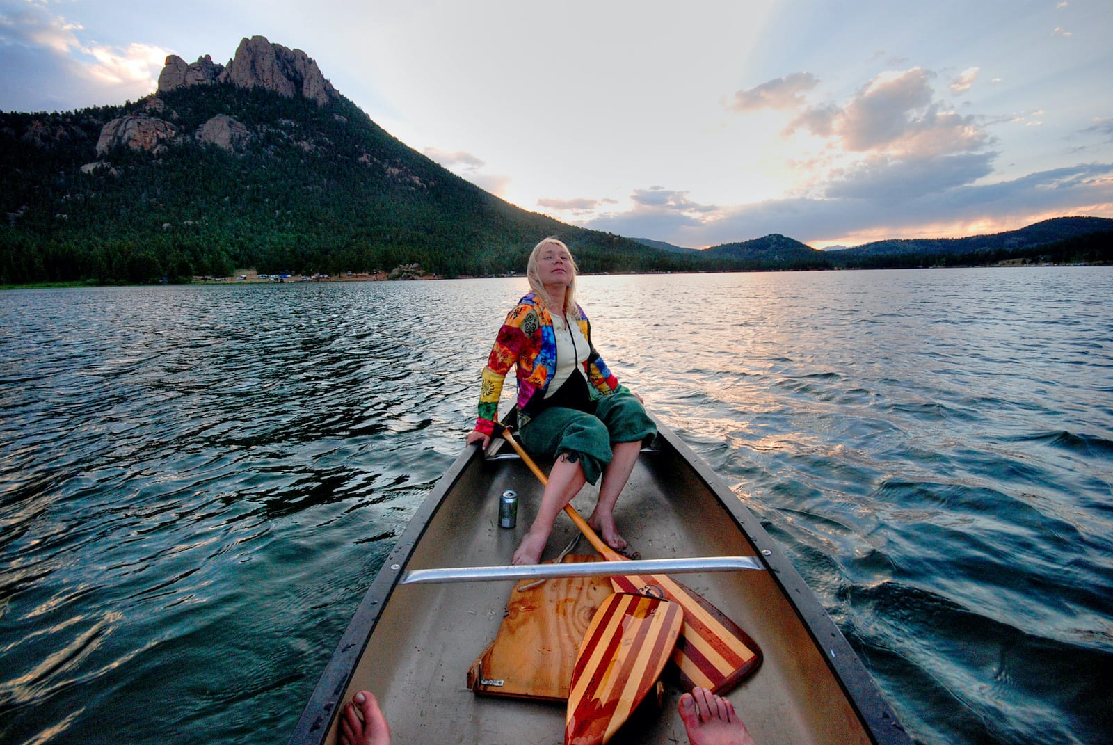 Fishing Boat Wellington Lake Sunset Colorado