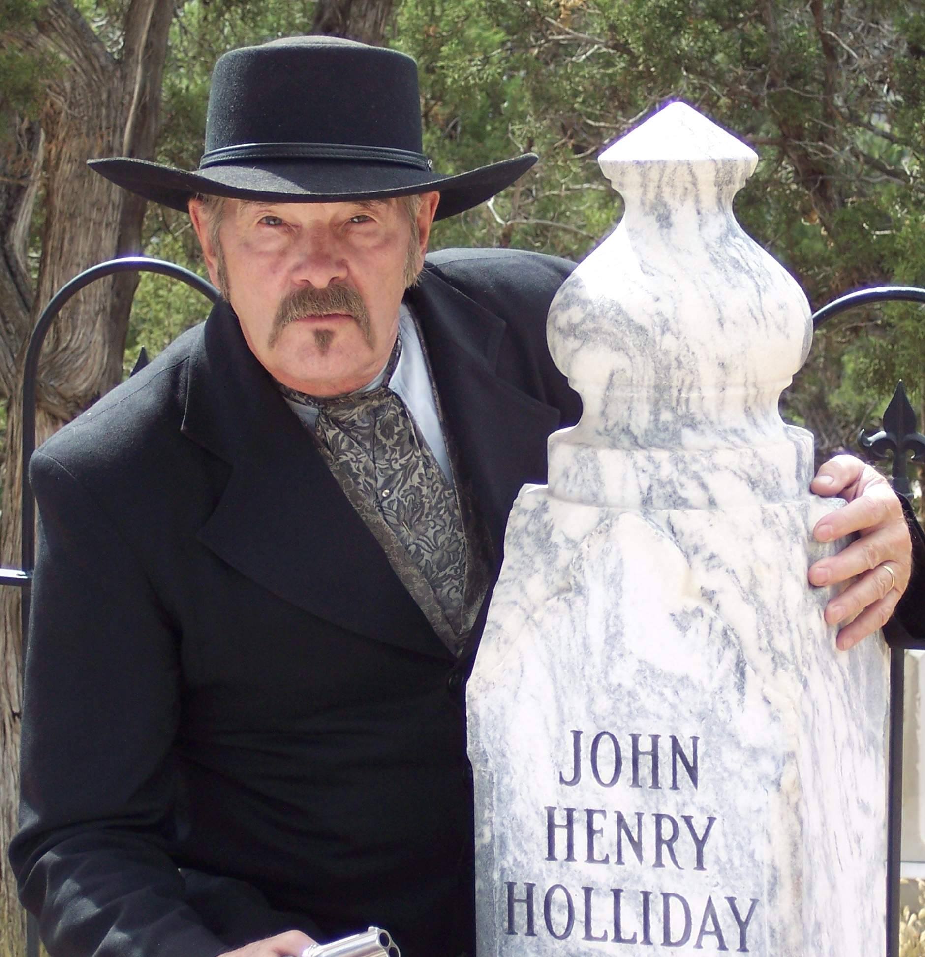 Image of an actor at Image of the entrance to the Glenwood Springs Historical Society and Frontier Museum's ghost walk in Colorado