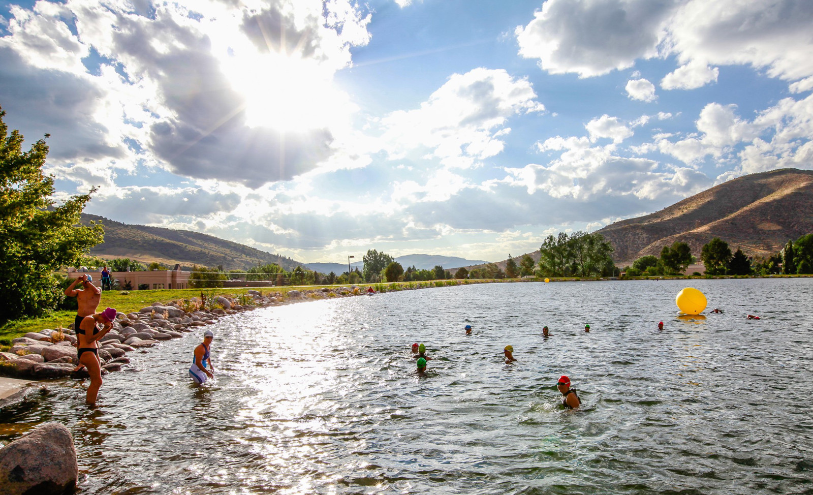 Image of swimmers at Harry A. Nottingham Park in Avon, Colorado