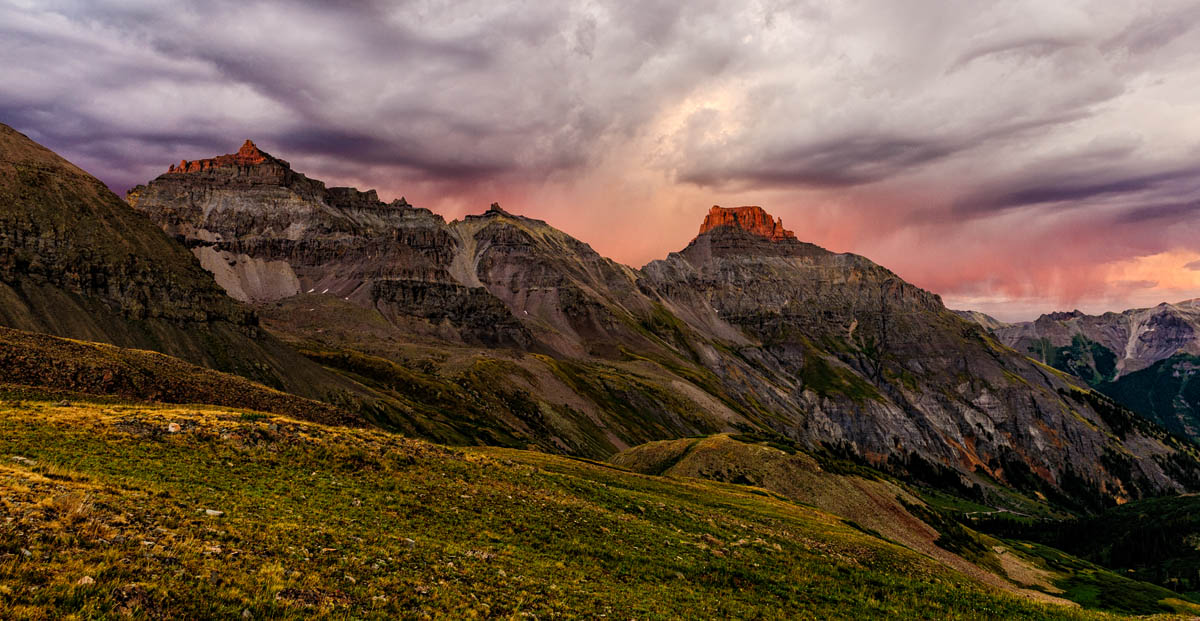 Yankee Boy Basin Hiking Sunset Colorado