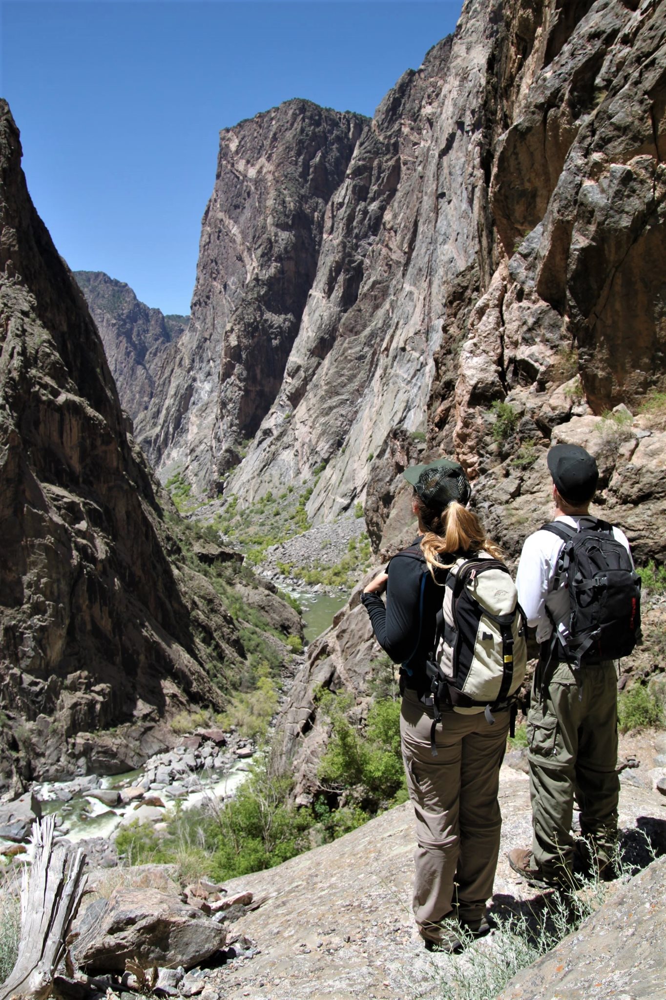 image of hikers at the black canyon