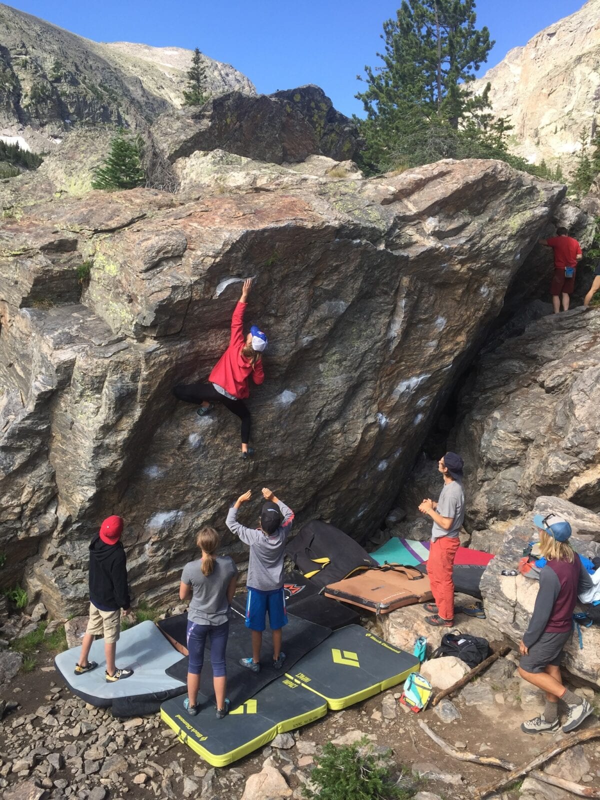 Image of people bouldering at Kent Mountain Adventure Center in Estes Park, Colorado