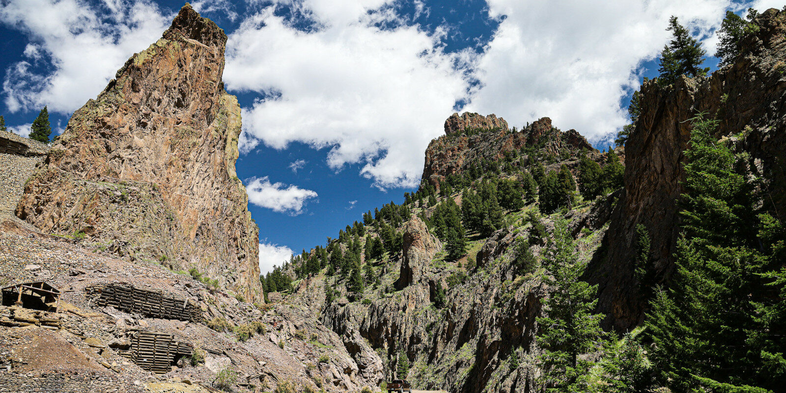 Image of rock formations north of Creede on the bachelor loop in Colorado