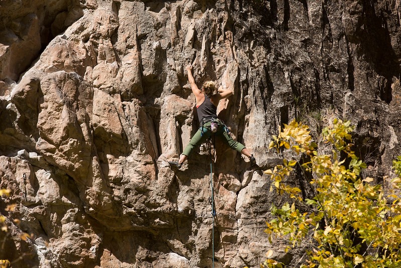 image of rock climbing at Rifle Mountain Park