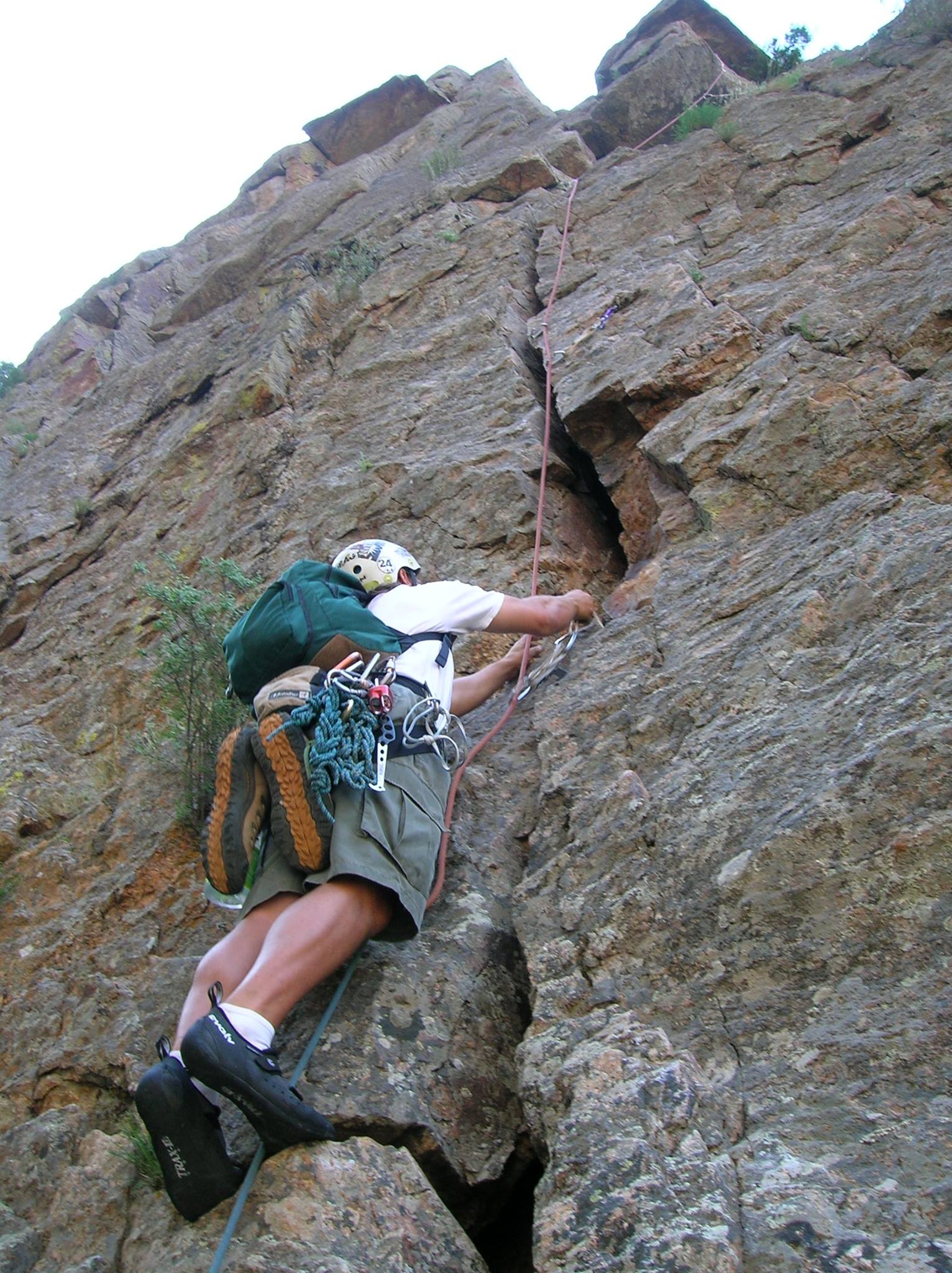 image of rock climber in black canyon