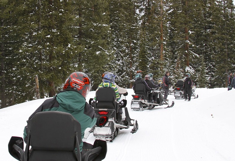 image of snowmobiling