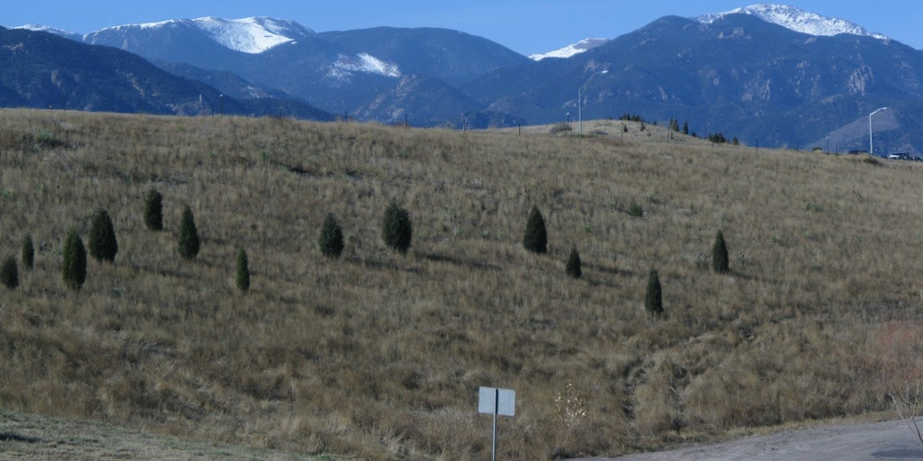 Stratmoor Colorado Front Range Mountains hillside