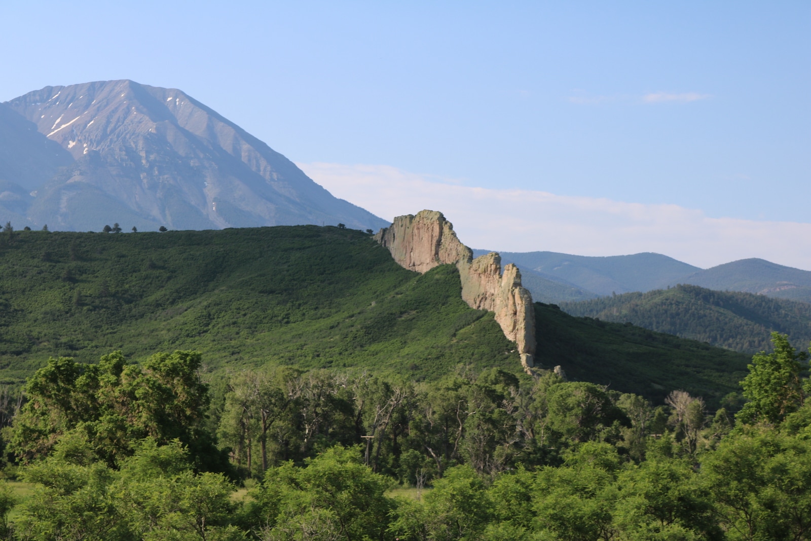 West Spanish Peak and a Dike near Trinidad CO