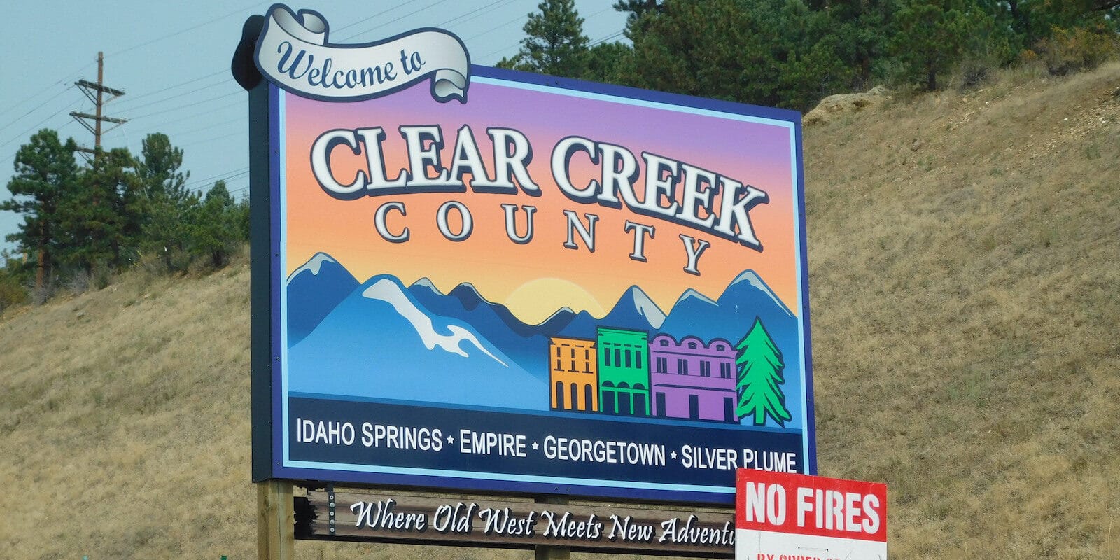 Clear Creek County Welcome Sign