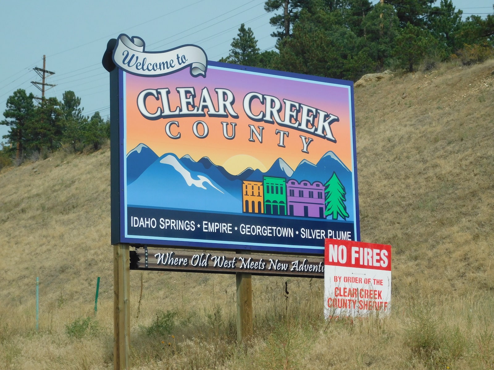 Clear Creek County Welcome Sign