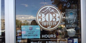 Colorado Area Code 303 Coffee Co Sign