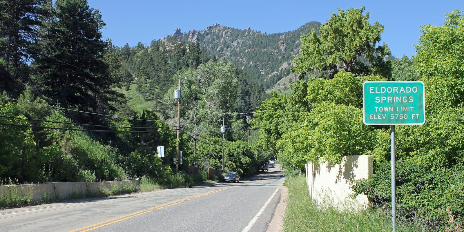 Eldorado Springs Colorado Sign