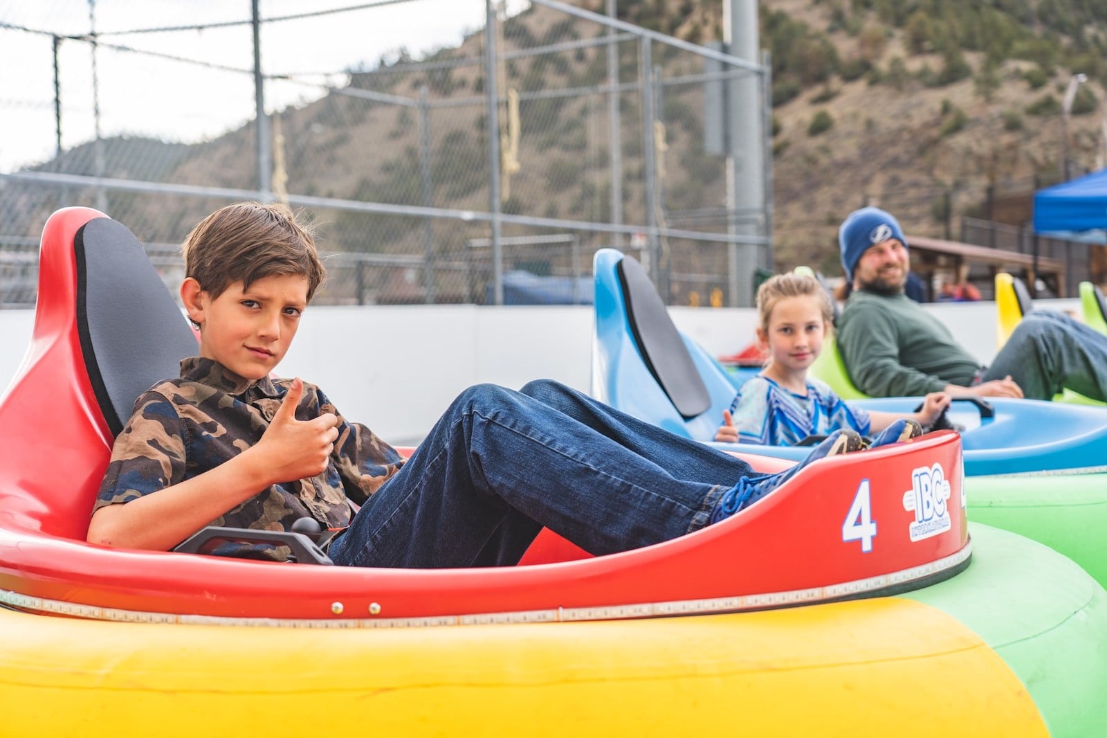 Image of the Frozen Fire Rink bumper cars in Idaho Springs, CO