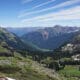 Hiking along Ice Lake Trail Silverton Colorado Valley View