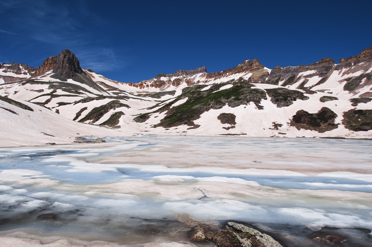 Ice Lake Silverton Colorado Frozen in June