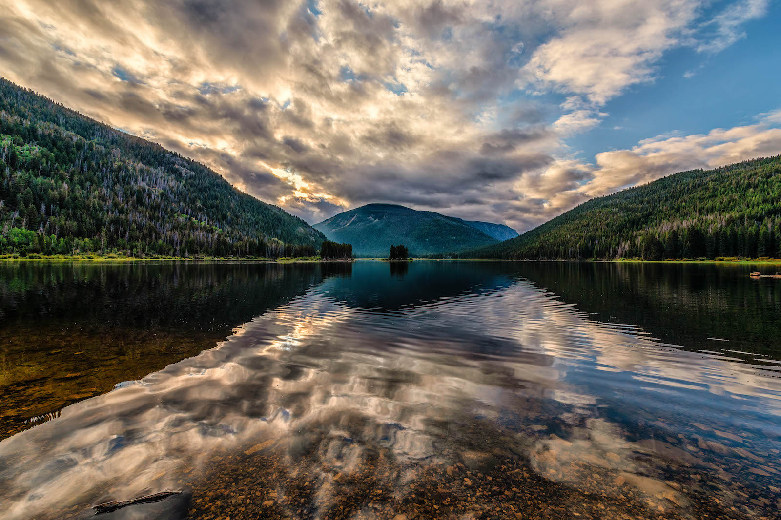 Reflections on Monarch Lake Colorado