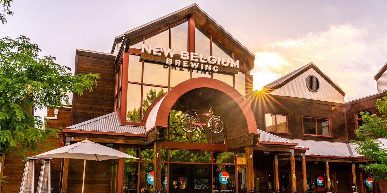 Image of the entrance to New Belgium Brewery