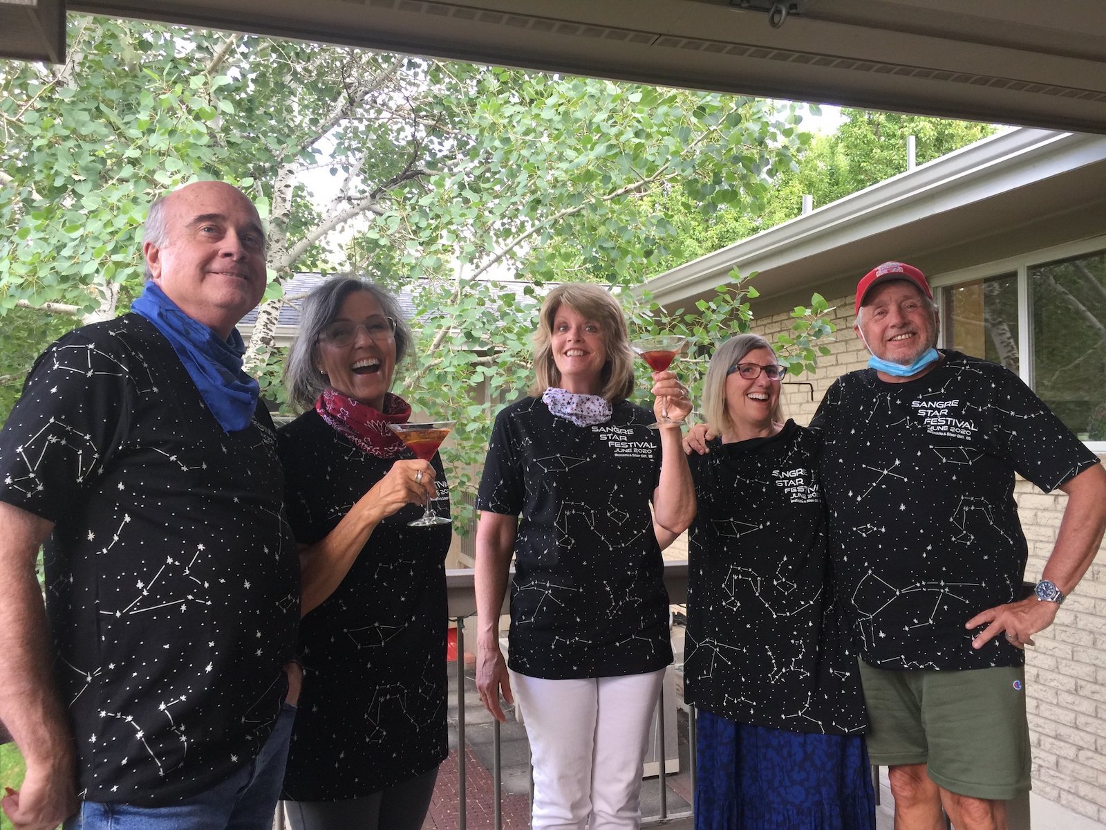 Image of people wearing Sangre Star Festival shirt in Colorado