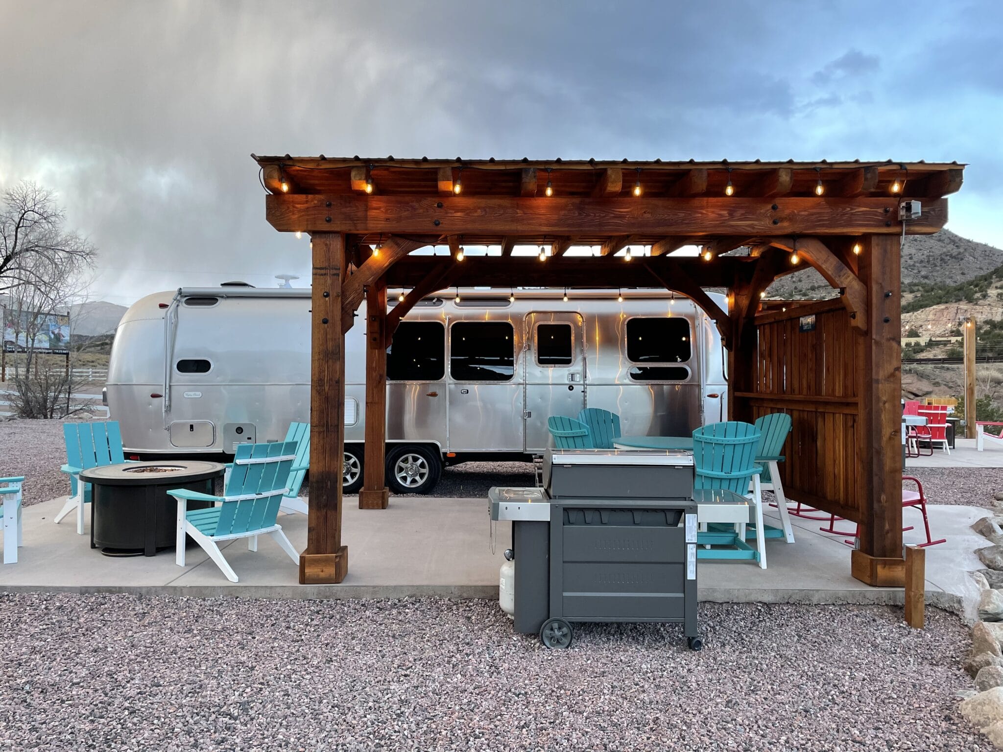image of airstream glamping in the royal gorge region