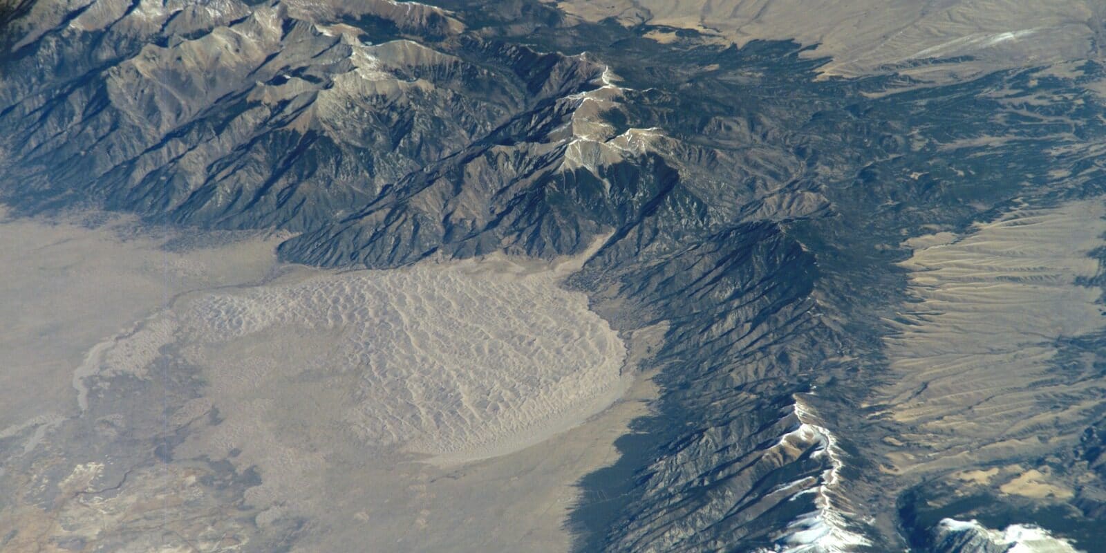 Aerial view of Sangre de Cristo Mountains Coloraod