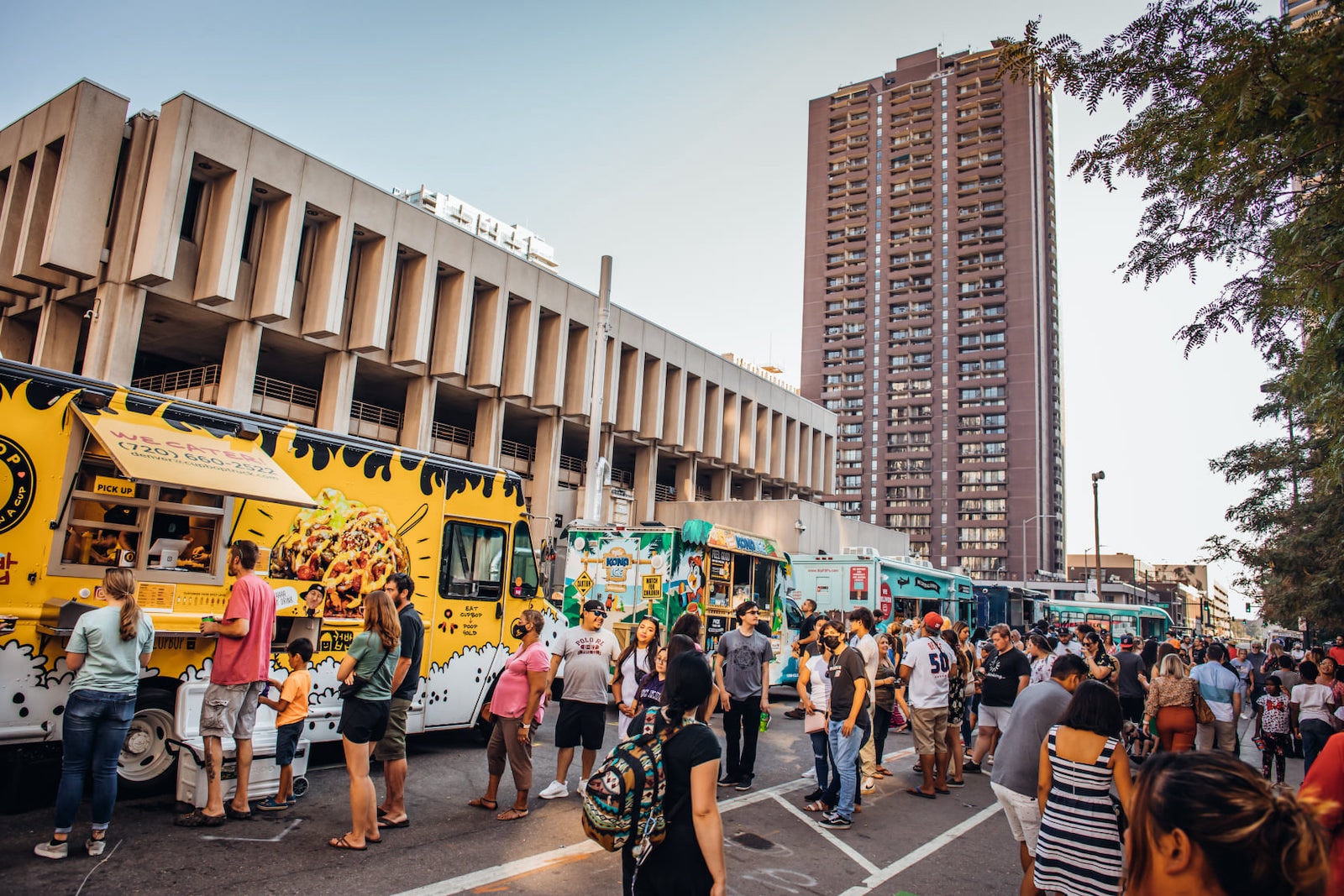 Image of food trucks at A Taste of Colorado