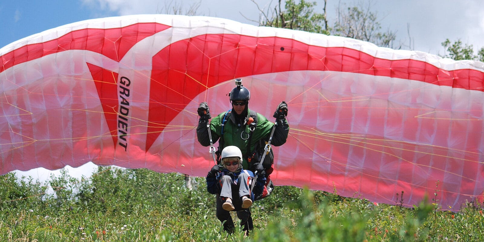 Image of a tandem paraglide with Adventure Paragliding in Glenwood Springs, Colorado