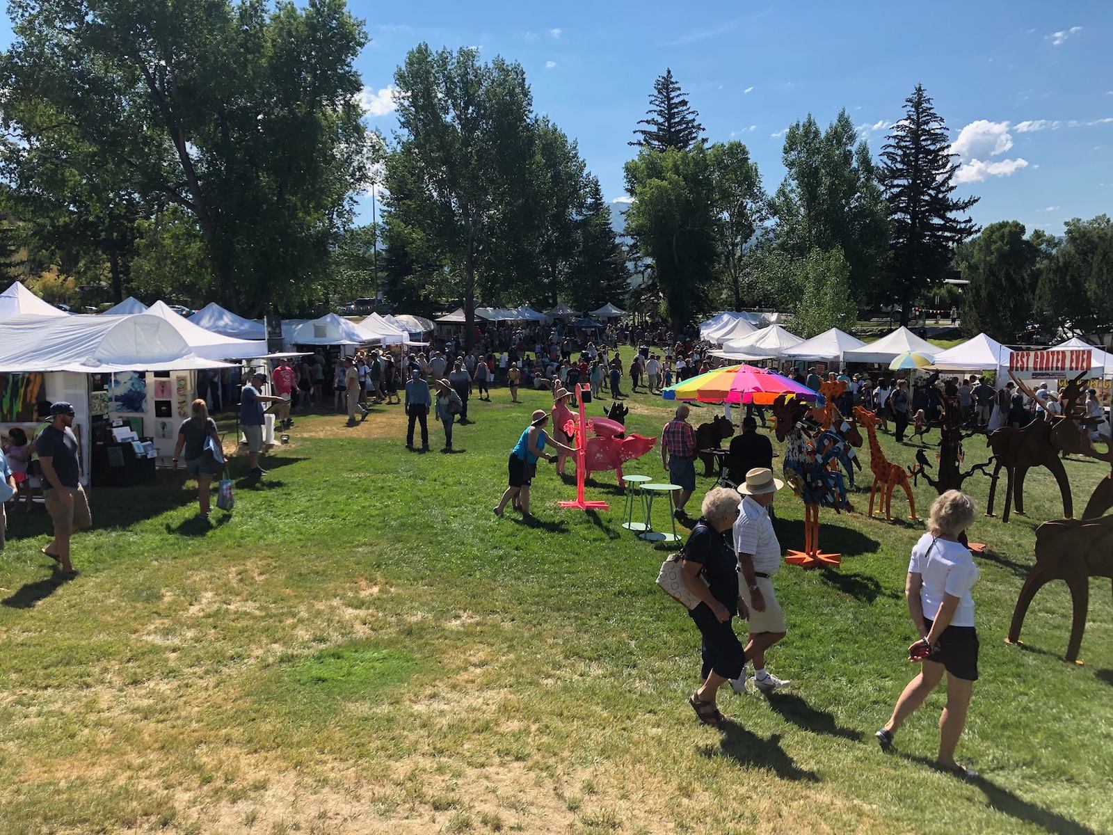 Image of people at Art in the Park in Steamboat Springs, Colorado